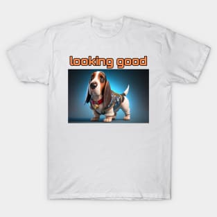 Basset Hound - Looking Good and dressed for success T-Shirt